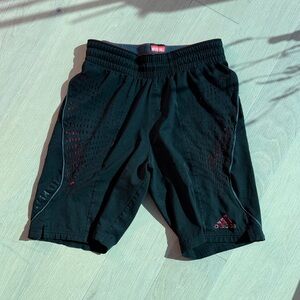 adidas Vintage Black Basketball Shorts with Red Accents